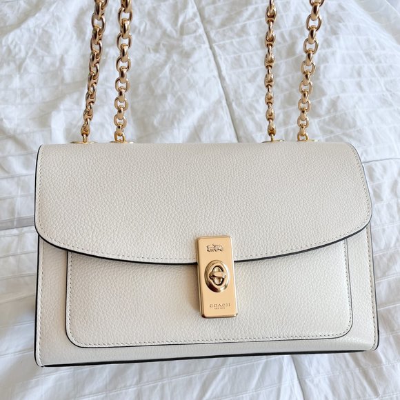 Coach Lane shoulder bag in Chalk/penny - Picture 1 of 15